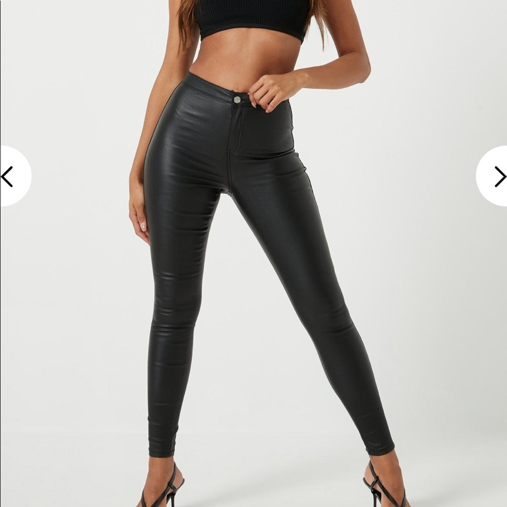 Missguided Black Vice High Waisted Skinny Jeans